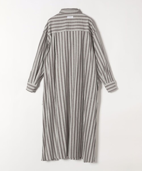 SHIPS any（シップス エニィ）の「SHIPS any:〈洗濯機可能〉リネン ミックス ストライプ シャツ ワンピース（シャツワンピース・レディース・オフホワイト/グレー/ベージュ・ONE SIZE）」の12枚目の写真