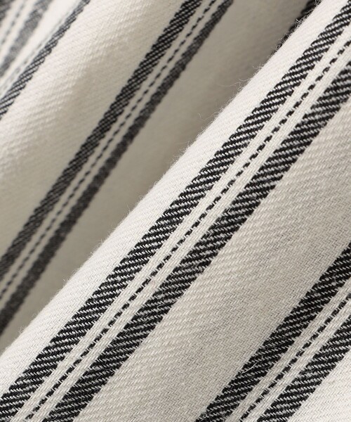 SHIPS any（シップス エニィ）の「SHIPS any:〈洗濯機可能〉リネン ミックス ストライプ シャツ ワンピース（シャツワンピース・レディース・オフホワイト/グレー/ベージュ・ONE SIZE）」の4枚目の写真