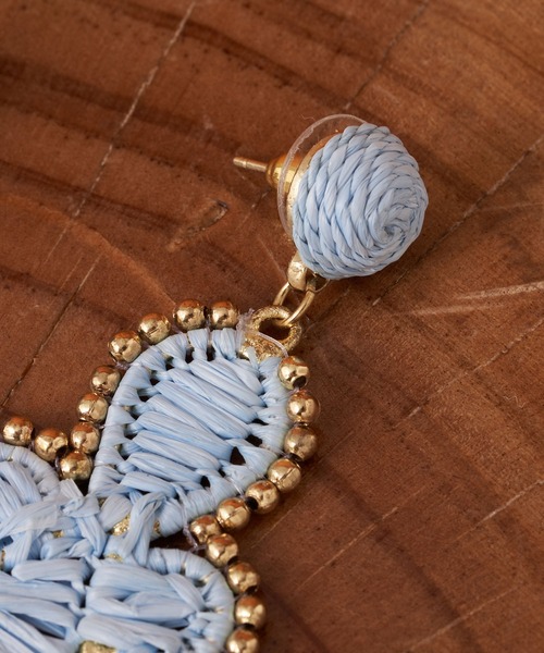 CIAOPANIC（チャオパニック）の「【Aguni/アグニ】ペーパービーズピアス（ピアス（両耳用）・レディース・サックスブルー・FREE）」の4枚目の写真