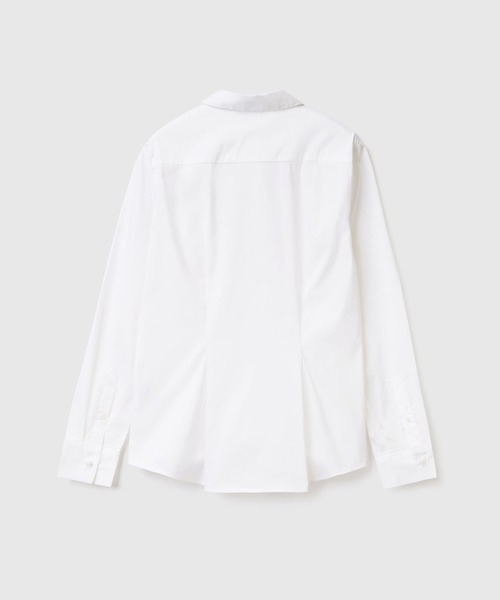 BENETTON (UNITED COLORS OF BENETTON)（ベネトンユナイテッドカラーズオブベネトン）の「ストレッチ長袖シャツ・ブラウス（シャツ/ブラウス・レディース・ブラック/ライトブルー/ホワイト・XX-SMALL/X-SMALL/SMALL/MEDIUM）」の7枚目の写真