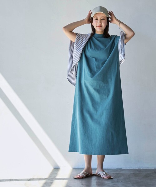 coen(コーエン)の「【WEB限定復刻】リピT・USAコットンハイネックロングワンピース(ワンピース・レディース・ブラック/ベージュ/ダークグレー/その他1/その他3/ライラック/コバルトブルー・S/M)」の13枚目の写真