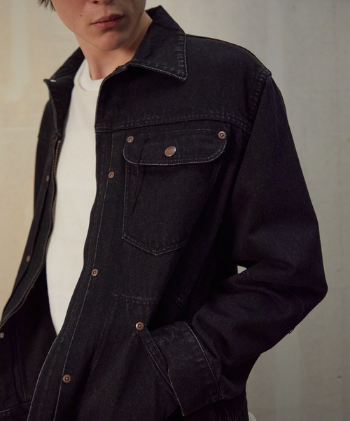 NUMBER (N)INE(ナンバーナイン)の「NUMBER (N)INE/ナンバーナイン DROP STITCHES DENIM JACKET(デニムジャケット・メンズ・インディゴブルー/ブラック・4/3/2)」の11枚目の写真
