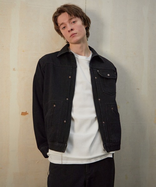 NUMBER (N)INE(ナンバーナイン)の「NUMBER (N)INE/ナンバーナイン DROP STITCHES DENIM JACKET(デニムジャケット・メンズ・インディゴブルー/ブラック・4/3/2)」の3枚目の写真