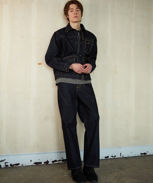 NUMBER (N)INE(ナンバーナイン)の「NUMBER (N)INE/ナンバーナイン DROP STITCHES DENIM JACKET(デニムジャケット・メンズ・インディゴブルー/ブラック・4/3/2)」の18枚目の写真