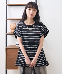 FREAK'S STORE | ワンポイントハート刺繍 切替Tシャツ(Tシャツ/カットソー)