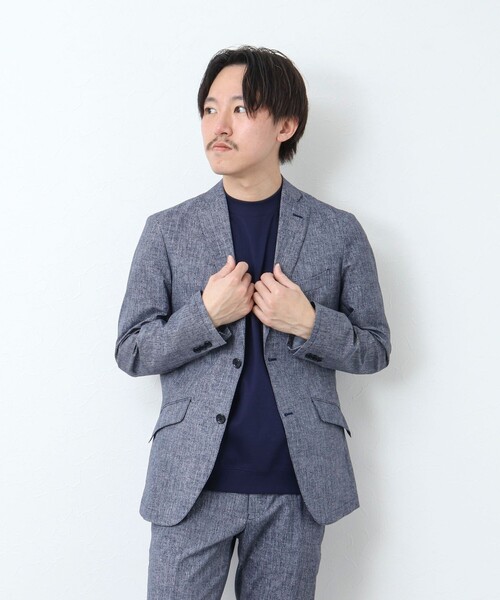 NOLLEY’S（ノーリーズ）の「《ビジカジ / セットアップ対応》COOLDOTS / クールドッツ ジャケット（テーラードジャケット・メンズ・インディゴブルー/ブルー/ネイビー/チャコールグレー/ベージュ・S/M/L/XL）」の8枚目の写真