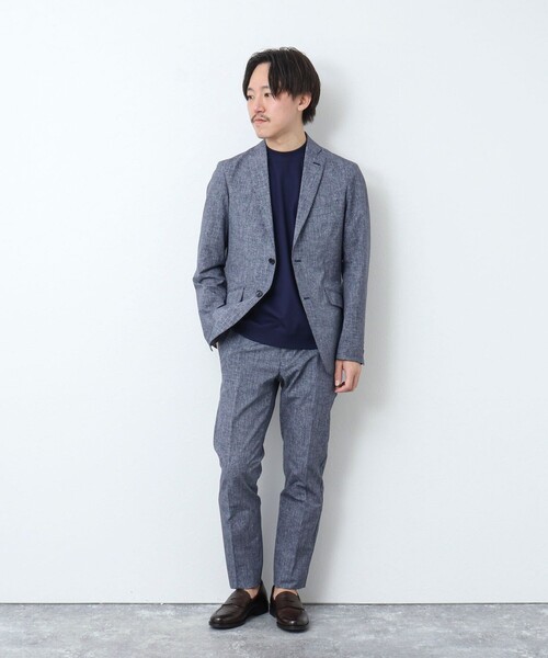 NOLLEY’S（ノーリーズ）の「《ビジカジ / セットアップ対応》COOLDOTS / クールドッツ ジャケット（テーラードジャケット・メンズ・インディゴブルー/ブルー/ネイビー/チャコールグレー/ベージュ・S/M/L/XL）」の13枚目の写真