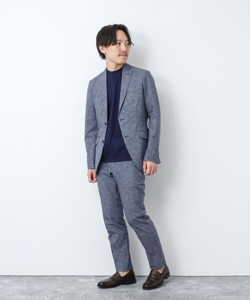 NOLLEY’S（ノーリーズ）の「《ビジカジ / セットアップ対応》COOLDOTS / クールドッツ ジャケット（テーラードジャケット・メンズ・インディゴブルー/ブルー/ネイビー/チャコールグレー/ベージュ・S/M/L/XL）」の14枚目の写真