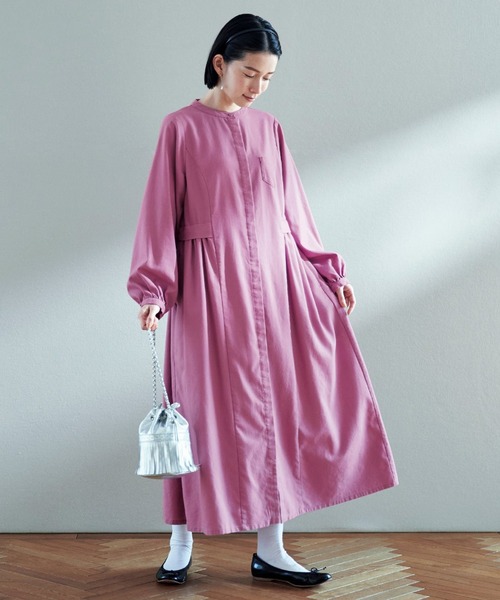 Sunny clouds(サニークラウズ)の「サニークラウズ 華やぎワンピース〈レディース〉(ワンピース・レディース・イエロー/グリーン/ピンク・X-LARGE/LARGE/XX-LARGE/MEDIUM/NM/2T)」の8枚目の写真