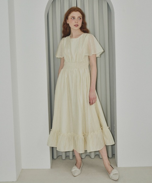 idem（イデム）の「washer lady dress/ワッシャーワンピース（ワンピース・レディース・ネイビー/ブラウン/アイボリー・FREE）」の8枚目の写真