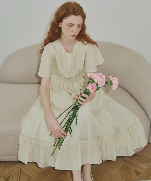 idem（イデム）の「washer lady dress/ワッシャーワンピース（ワンピース・レディース・ネイビー/ブラウン/アイボリー・FREE）」の11枚目の写真