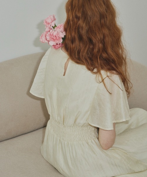 idem（イデム）の「washer lady dress/ワッシャーワンピース（ワンピース・レディース・ネイビー/ブラウン/アイボリー・FREE）」の12枚目の写真