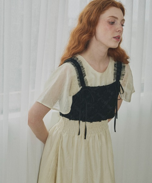 idem（イデム）の「washer lady dress/ワッシャーワンピース（ワンピース・レディース・ネイビー/ブラウン/アイボリー・FREE）」の13枚目の写真