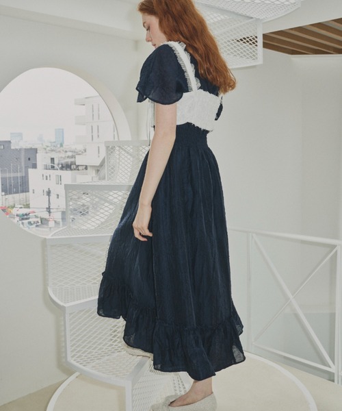 idem（イデム）の「washer lady dress/ワッシャーワンピース（ワンピース・レディース・ネイビー/ブラウン/アイボリー・FREE）」の16枚目の写真