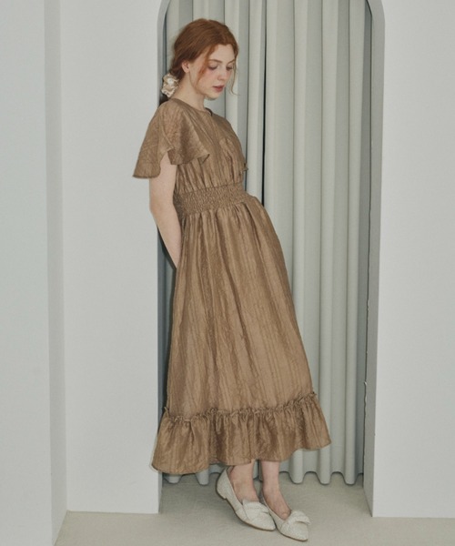 idem（イデム）の「washer lady dress/ワッシャーワンピース（ワンピース・レディース・ネイビー/ブラウン/アイボリー・FREE）」の19枚目の写真