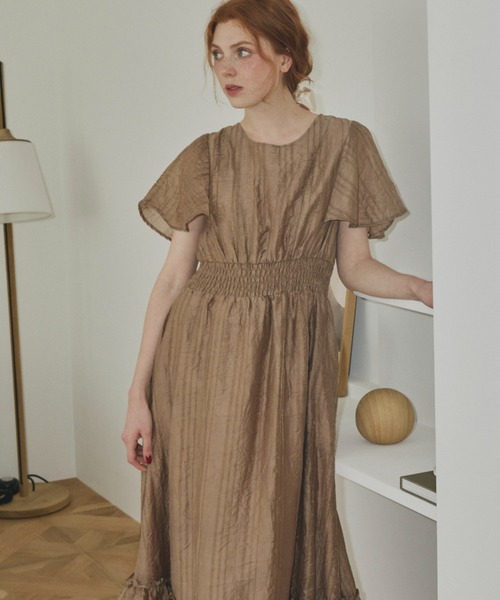 idem（イデム）の「washer lady dress/ワッシャーワンピース（ワンピース・レディース・ネイビー/ブラウン/アイボリー・FREE）」の21枚目の写真