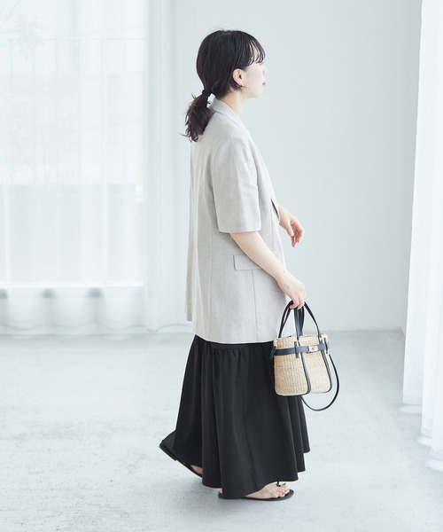 journal standard L'essage(ジャーナルスタンダードレサージュ)の「トリコットジャージーワンピース(ワンピース・レディース・ブラック/ネイビー・FREE)」の18枚目の写真
