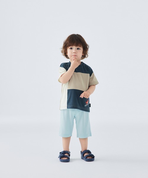 combimini（コンビミニ）の「イージーケア速乾ハーフパンツ（その他パンツ・キッズ・サンドベージュ/ミント/ネイビー系・80/90/100/110/120）」の5枚目の写真