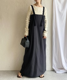 She's Closet（シーズクローゼット）の「2WAYフレアロングギャザーベルトデザインジャンパースカートワンピース（ジャンパースカート）」