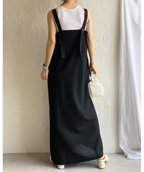 She's Closet(シーズクローゼット)の「2WAYフレアロングギャザーベルトデザインジャンパースカートワンピース(ジャンパースカート・レディース・ライトベージュ/ブラック/ブラック系その他/モカ/ベージュ系その他・FREE)」の16枚目の写真