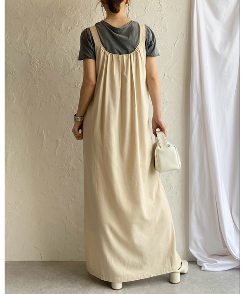 She's Closet(シーズクローゼット)の「2WAYフレアロングギャザーベルトデザインジャンパースカートワンピース(ジャンパースカート・レディース・ライトベージュ/ブラック/ブラック系その他/モカ/ベージュ系その他・FREE)」の19枚目の写真