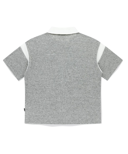 ROMANTIC CROWN（ロマンティッククラウン）の「A'GEM/9 × .kom 『ROMANTIC CROWN/ロマンティック クラウン』 4 BUTTON CLASSIC POLO SHIRT/クラシックポロシャツ（ポロシャツ・メンズ・グレー/ネイビー・M/L）」の9枚目の写真