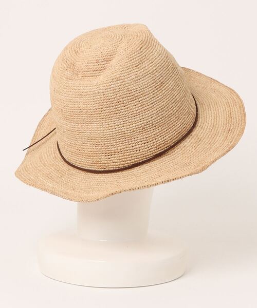 polcadot（ポルカドット）の「RAFFIA HAT/ラフィア ハット（ハット・レディース・ブラック/ベージュ/ブラウン・M/XL）」の4枚目の写真