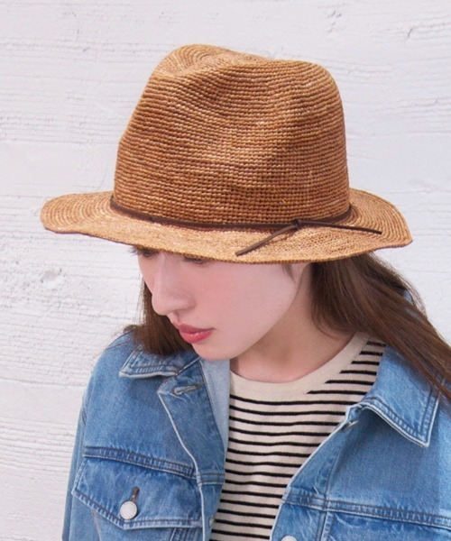 【セール】RAFFIA HAT/ラフィア ハット（ハット）｜polcadot（ポルカドット） 7,821円