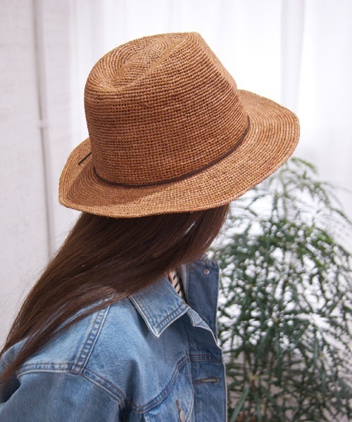 polcadot（ポルカドット）の「RAFFIA HAT/ラフィア ハット（ハット・レディース・ブラック/ベージュ/ブラウン・M/XL）」の8枚目の写真