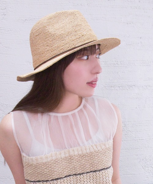 polcadot（ポルカドット）の「RAFFIA HAT/ラフィア ハット（ハット・レディース・ブラック/ベージュ/ブラウン・M/XL）」の9枚目の写真
