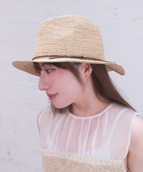 polcadot（ポルカドット）の「RAFFIA HAT/ラフィア ハット（ハット・レディース・ブラック/ベージュ/ブラウン・M/XL）」の10枚目の写真