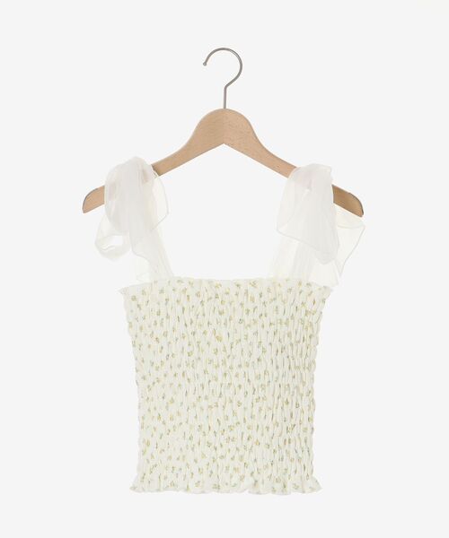 MAJESTIC LEGON（マジェスティックレゴン）の「カップ付肩リボンシャーリングキャミ（キャミソール・レディース・ピンク系その他2/アイボリー/ブルー系その他2/ブラック/ブラック系その他/イエロー系その他・MEDIUM）」の16枚目の写真