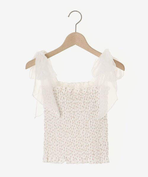 MAJESTIC LEGON（マジェスティックレゴン）の「カップ付肩リボンシャーリングキャミ（キャミソール・レディース・ピンク系その他2/アイボリー/ブルー系その他2/ブラック/ブラック系その他/イエロー系その他・MEDIUM）」の17枚目の写真