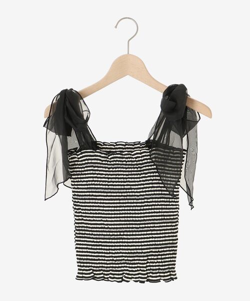 MAJESTIC LEGON（マジェスティックレゴン）の「カップ付肩リボンシャーリングキャミ（キャミソール・レディース・ピンク系その他2/アイボリー/ブルー系その他2/ブラック/ブラック系その他/イエロー系その他・MEDIUM）」の19枚目の写真