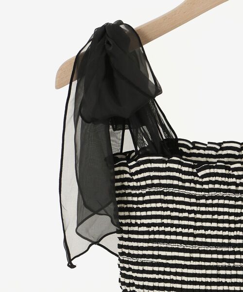 MAJESTIC LEGON（マジェスティックレゴン）の「カップ付肩リボンシャーリングキャミ（キャミソール・レディース・ピンク系その他2/アイボリー/ブルー系その他2/ブラック/ブラック系その他/イエロー系その他・MEDIUM）」の22枚目の写真