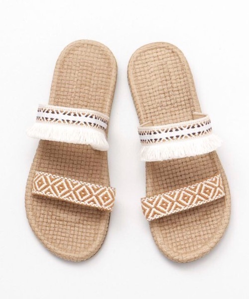 チャイハネ（チャイハネ）の「【チャイハネ】ボホラサンダル（サンダル・レディース・ブラック/ホワイト・ONESIZE）」の5枚目の写真