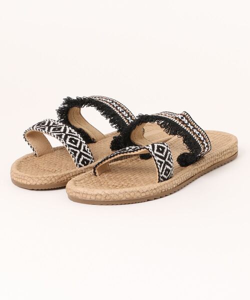 チャイハネ（チャイハネ）の「【チャイハネ】ボホラサンダル（サンダル・レディース・ブラック/ホワイト・ONESIZE）」の6枚目の写真