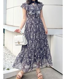 MERCURYDUO | 花柄プリーツティアードワンピース(ワンピース)