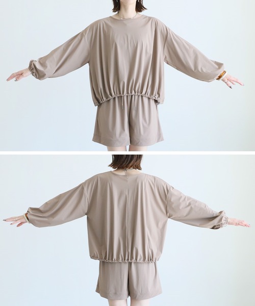 reca（レカ）の「UVカット  ラッシュガード ドロストプルオーバー（ラッシュガード・レディース・ブラック/モカ・L/M/S）」の11枚目の写真