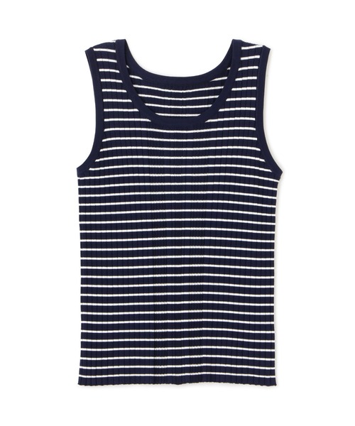 N.（N. Natural Beauty Basic）（エヌエヌナチュラルビューティーベーシック）の「◆バイカラーボーダーニットタンク（タンクトップ・レディース・ブラウン/ネイビー/ホワイト・MEDIUM）」の9枚目の写真