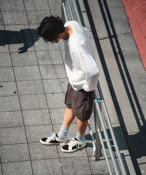 417 EDIFICE（フォーワンセブンエディフィス）の「サッカー カーゴショートパンツ（カーゴパンツ・メンズ・ブラック/ベージュ・MEDIUM/LARGE）」の9枚目の写真