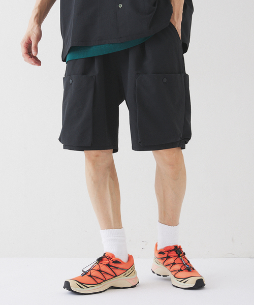 417 EDIFICE（フォーワンセブンエディフィス）の「サッカー カーゴショートパンツ（カーゴパンツ・メンズ・ブラック/ベージュ・MEDIUM/LARGE）」の19枚目の写真