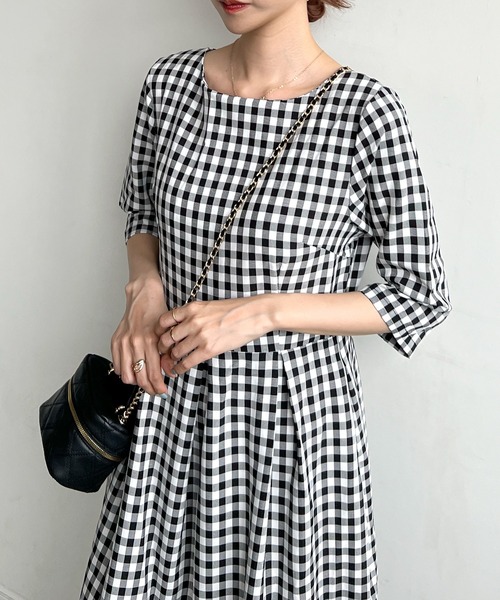 【セール】ギンガムチェック半袖タックワンピース（ワンピース）｜STELLA FISH（ステラフィッシュ）のファッション通販 ZOZOTOWN