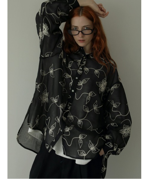 AMAIL（アマイル）の「Almond milk shirt（シャツ/ブラウス・レディース・ブラック/ベージュ/アイボリー・FREE）」の3枚目の写真