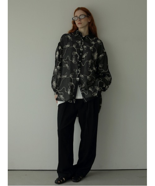 AMAIL（アマイル）の「Almond milk shirt（シャツ/ブラウス・レディース・ブラック/ベージュ/アイボリー・FREE）」の14枚目の写真