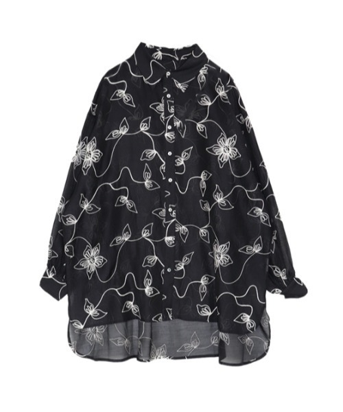 AMAIL（アマイル）の「Almond milk shirt（シャツ/ブラウス・レディース・ブラック/ベージュ/アイボリー・FREE）」の7枚目の写真