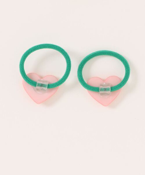 Fun & Daily（ファンアンドデイリー）の「F&D : キッズ・ベロアハートヘアゴム（ヘアゴム・キッズ・ブルー/パープル/レッド/ピンク・FREE）」の5枚目の写真