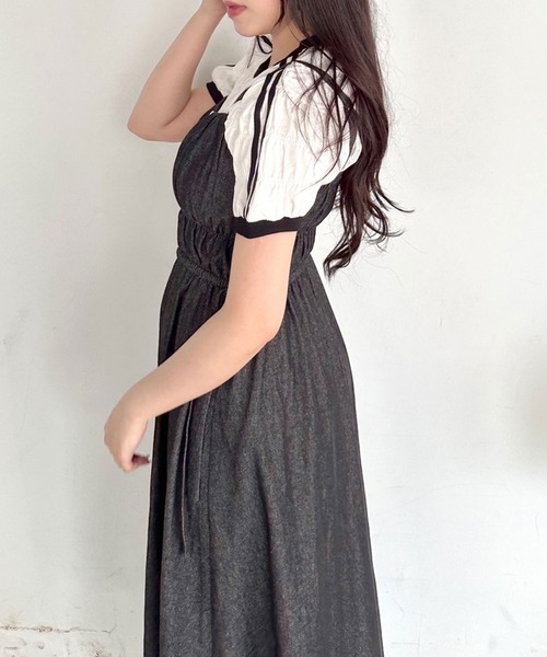 OLIVE des OLIVE(オリーブデオリーブ)の「フロントジップキャミワンピース(ワンピース・レディース・ボルドー/アイボリー/ブラック系その他・FREE)」の8枚目の写真