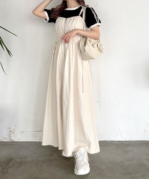 OLIVE des OLIVE(オリーブデオリーブ)の「フロントジップキャミワンピース(ワンピース・レディース・ボルドー/アイボリー/ブラック系その他・FREE)」の10枚目の写真