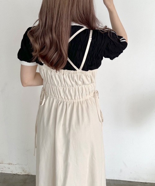 OLIVE des OLIVE(オリーブデオリーブ)の「フロントジップキャミワンピース(ワンピース・レディース・ボルドー/アイボリー/ブラック系その他・FREE)」の16枚目の写真